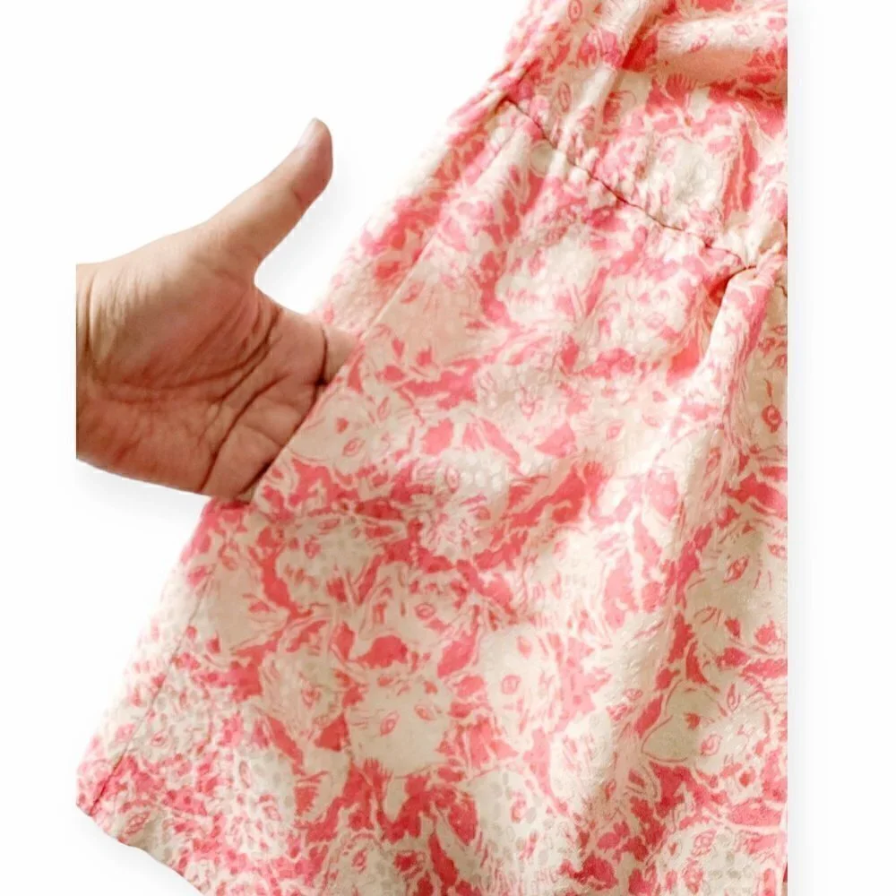 Paul & Joe Cat Print Jacquard Silk Mini Dress, Pink, Size 38EU (US6/S) - Picture 11 of 16